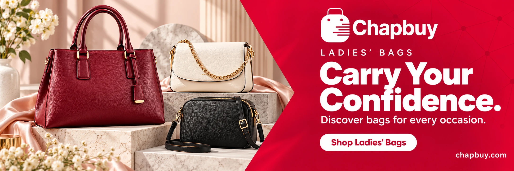 Carry Your Confidence. Shop ladies' bags